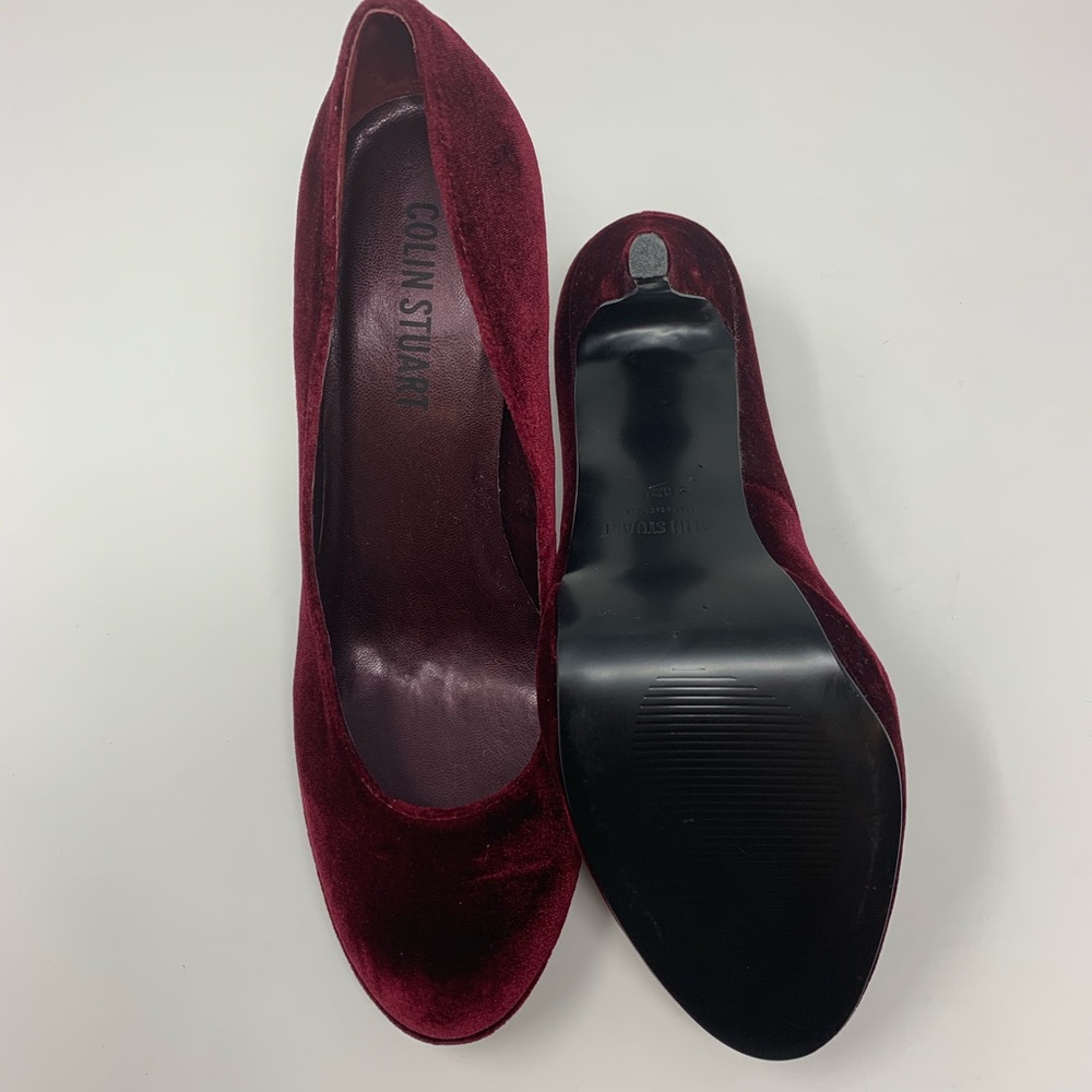 Colin Stuart Velvet Platform Heel - Picture 6 of 7